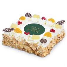Whipped cream photo cake (10 people)